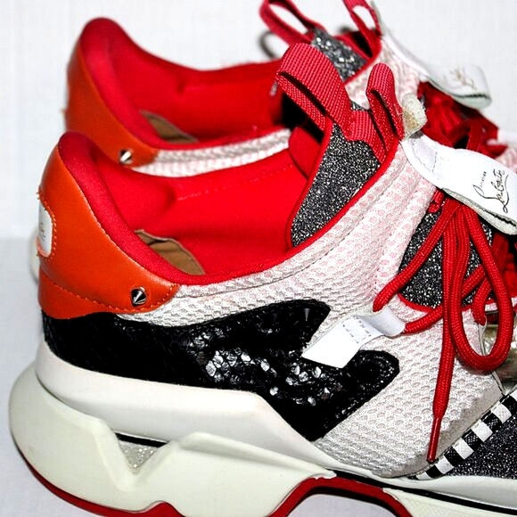 Christian Louboutin Red Runner Sneakers Multi-color Size 43 - Picture 2 of 12